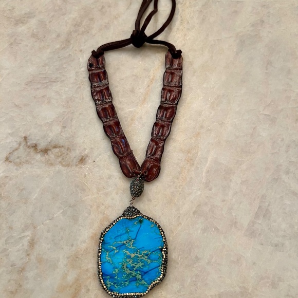 One of a kind - Alligator and Jasper Choker.... - Picture 2 of 2